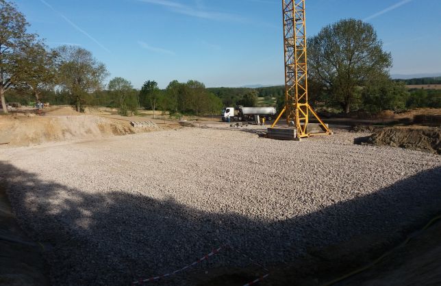 La plateforme de chantier est prête